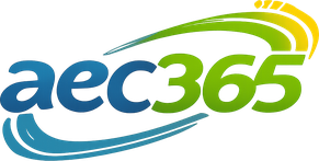 aec365 এর গোলাপি নীল লোগো